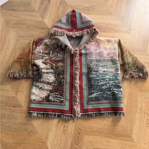 Lighthouse Tapestry Throw Blanket hooded cardigan jacket